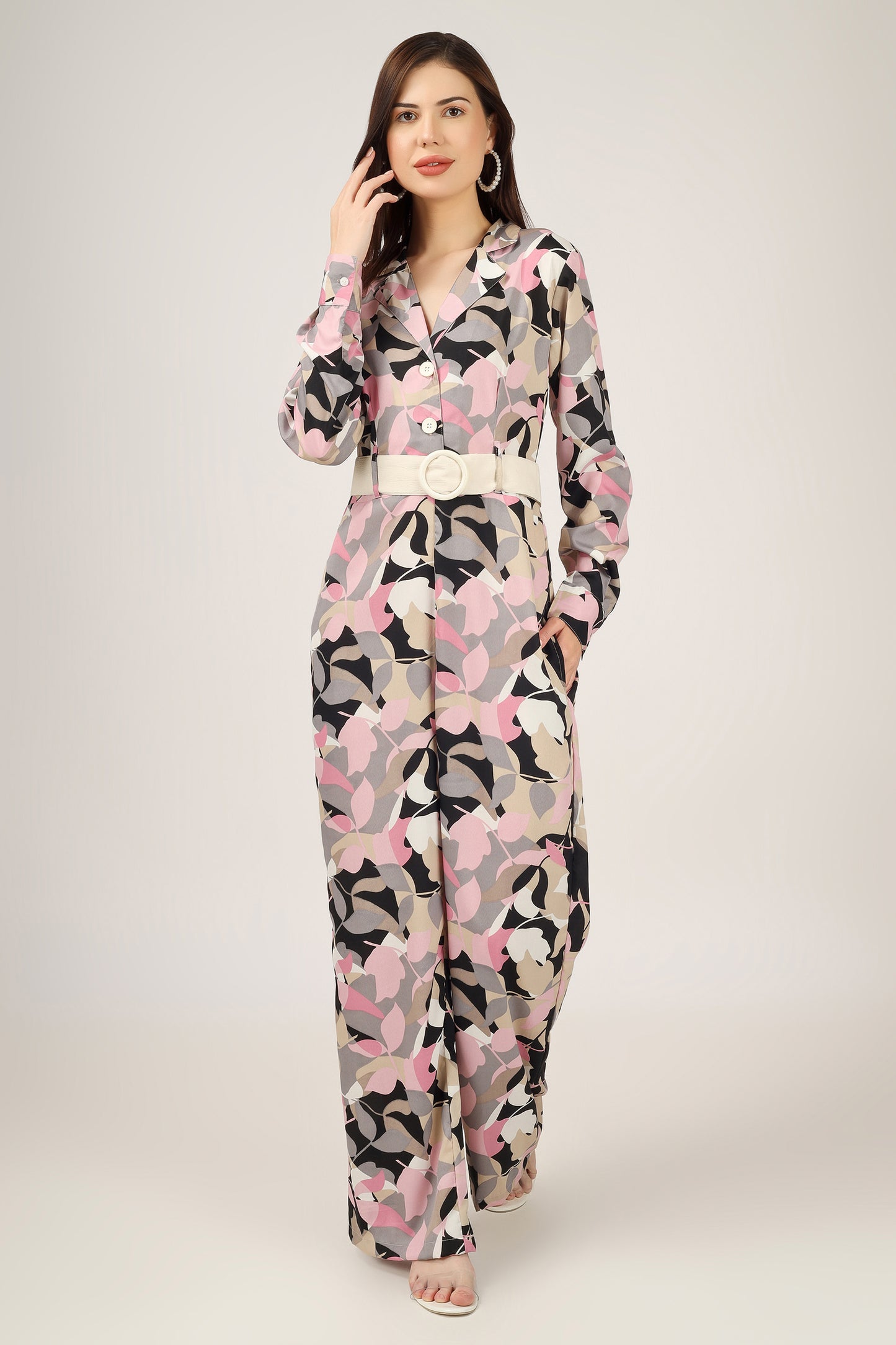 Vomendi Abstract Print Boss Jumpsuit