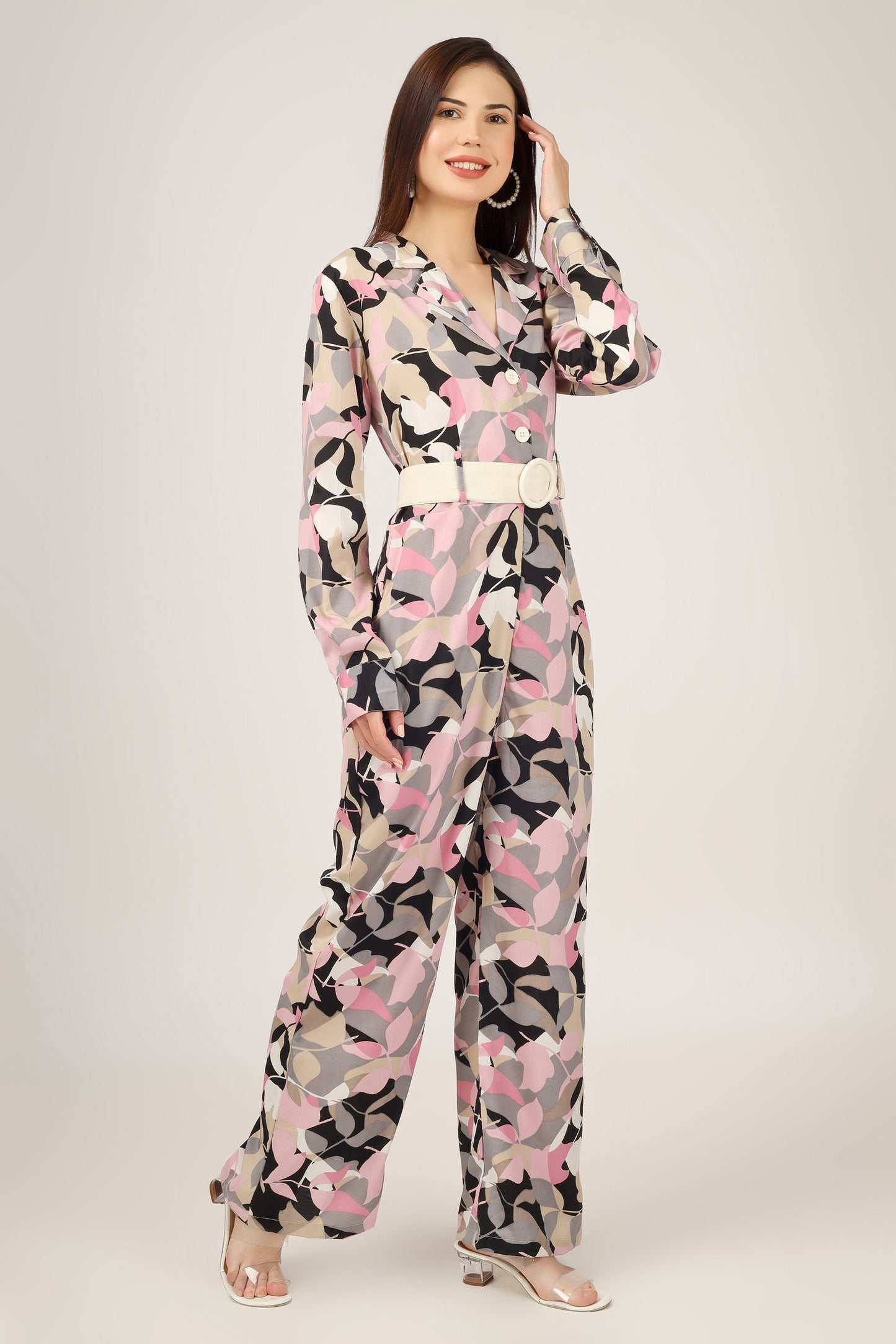 Vomendi Abstract Print Boss Jumpsuit
