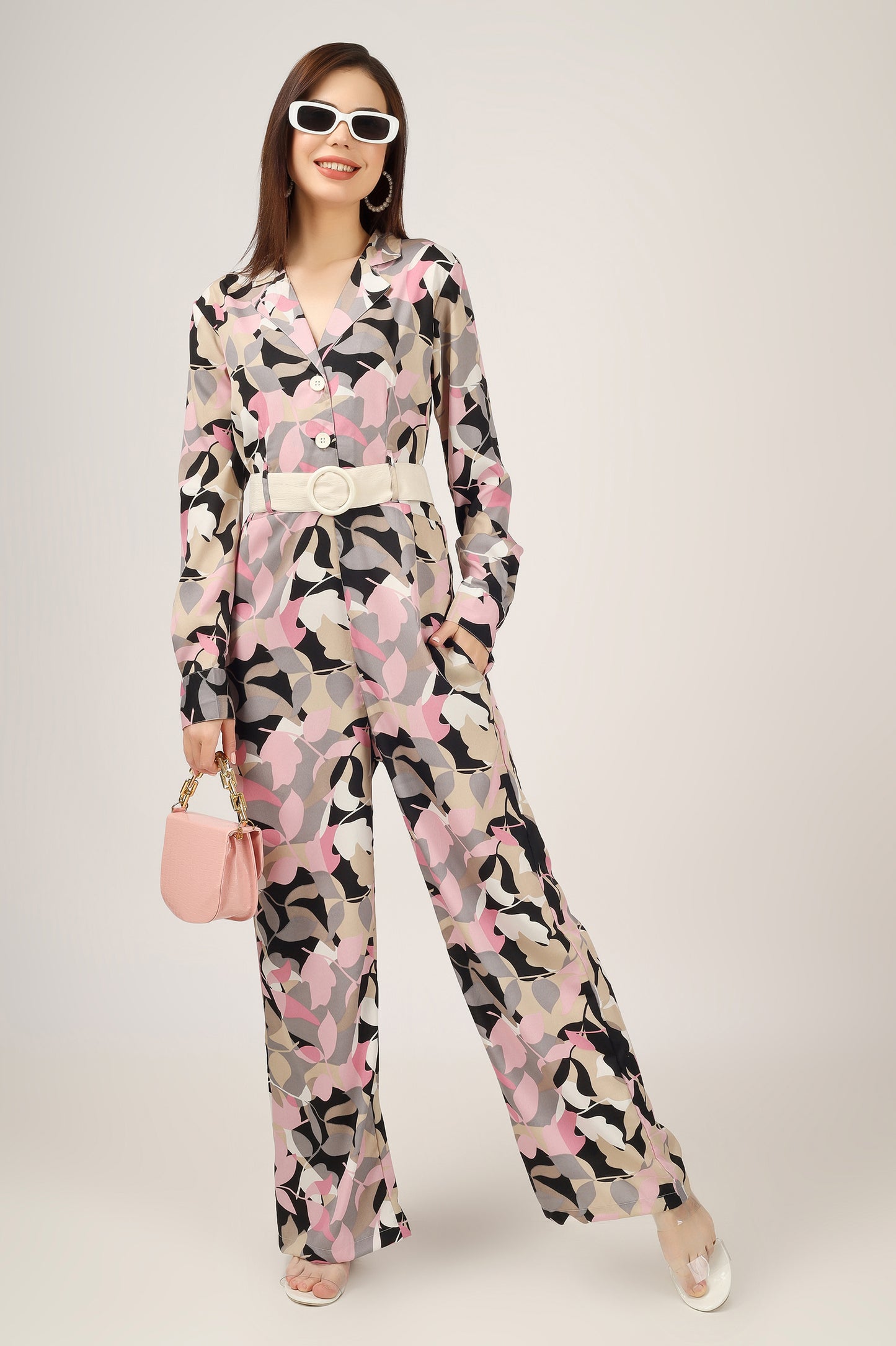 Vomendi Abstract Print Boss Jumpsuit