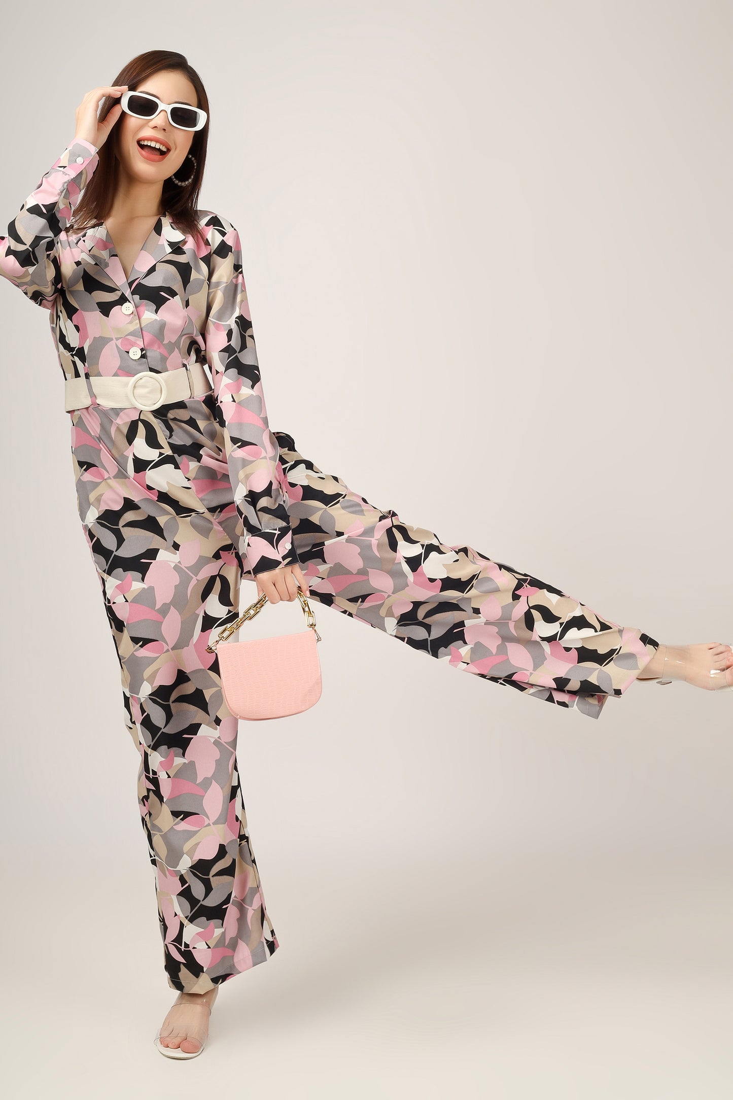 Vomendi Abstract Print Boss Jumpsuit