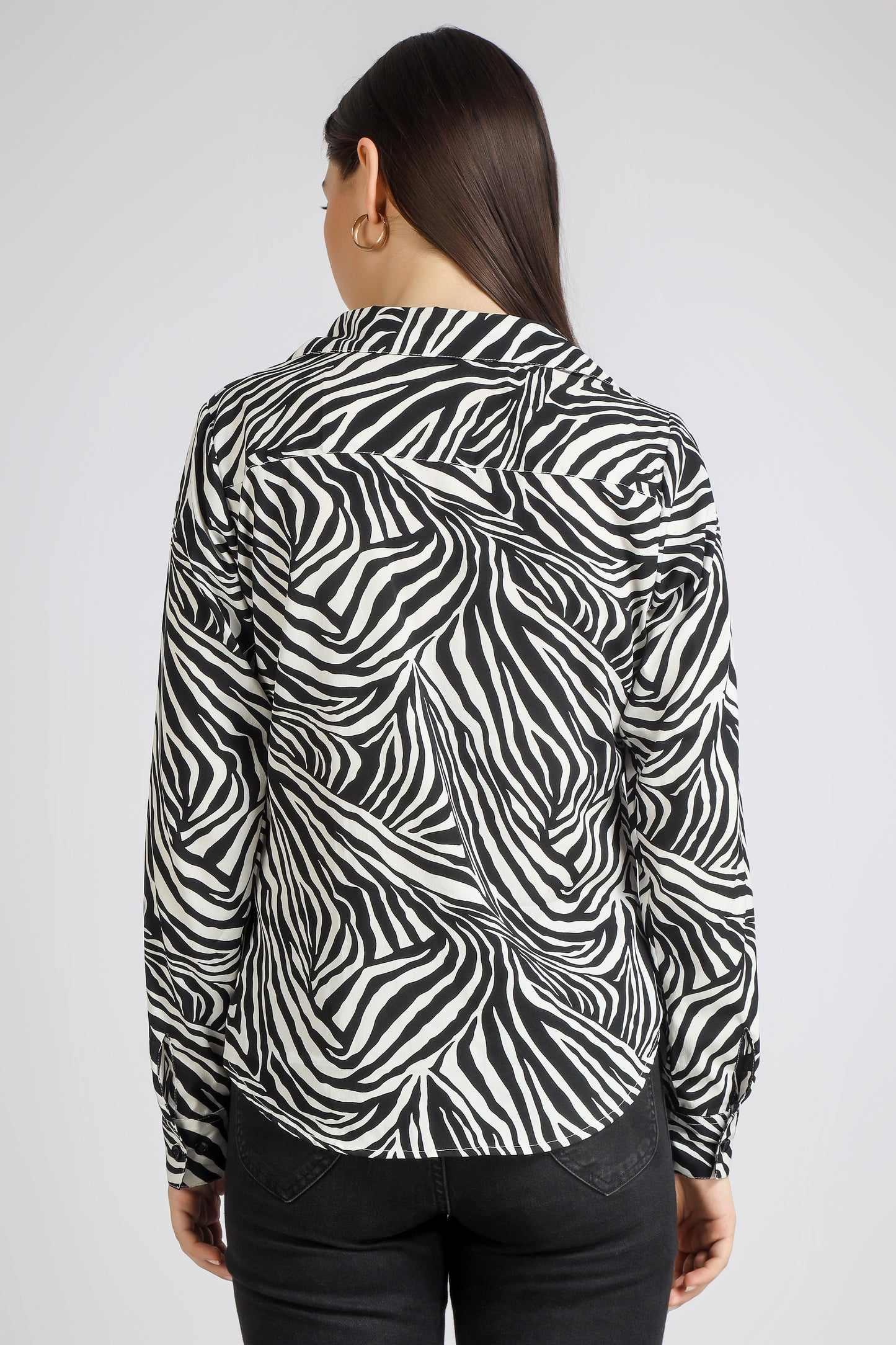 Vomendi Tiger Print Top with Yoke