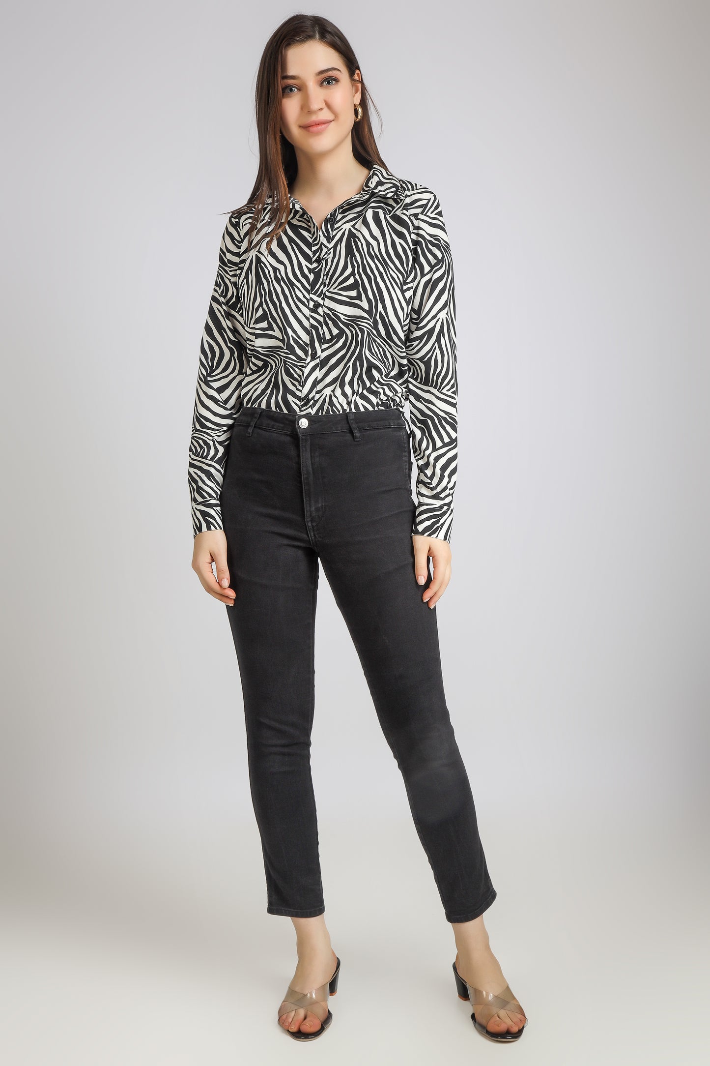 Vomendi Tiger Print Top with Yoke