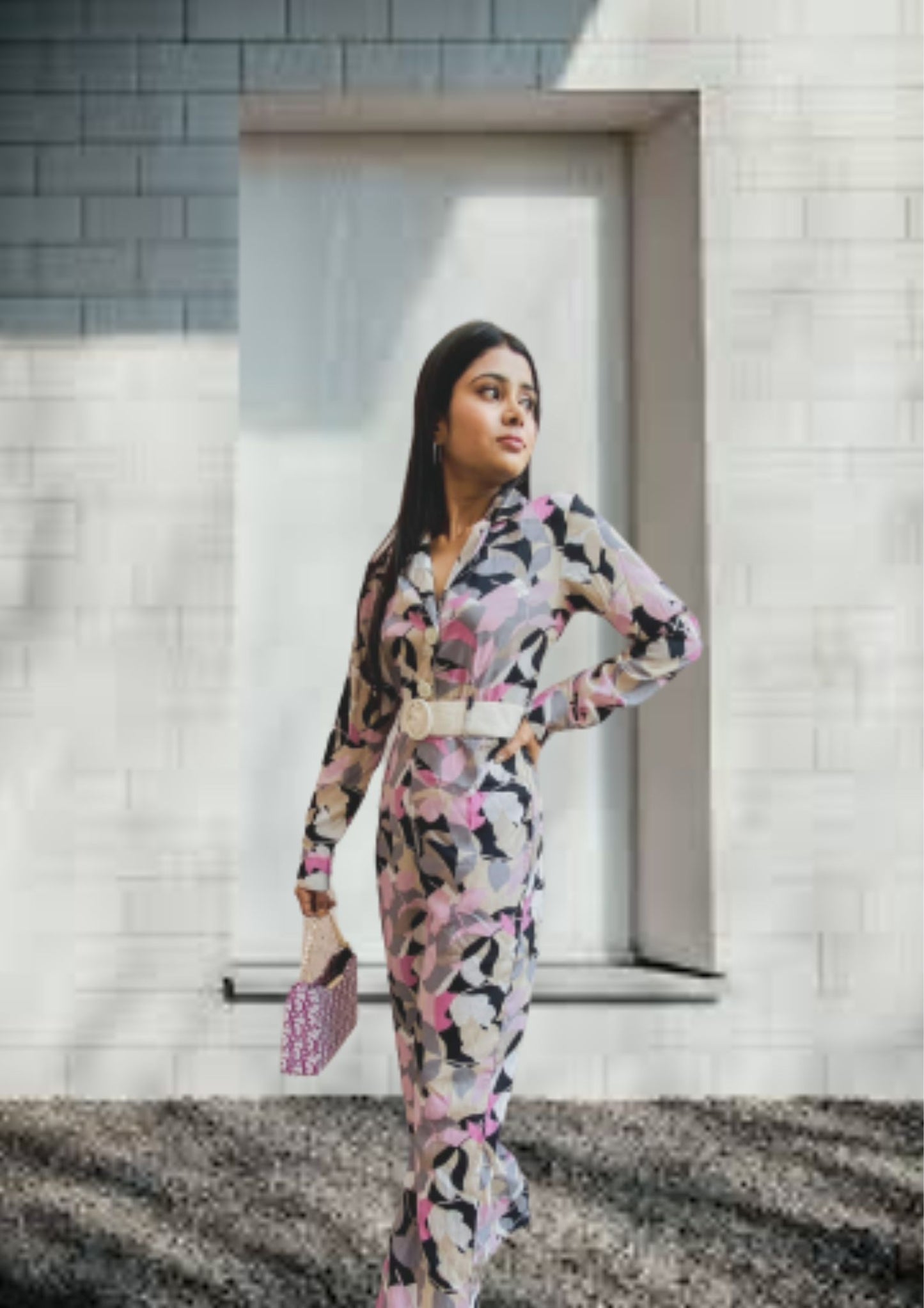 Vomendi Abstract Print Boss Jumpsuit